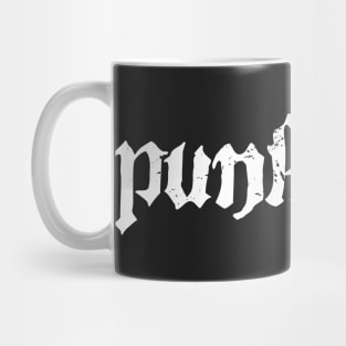 Gothic Punk Rock Text Mug